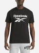 Koszulka męska bawełniana Reebok Chad Big Logo Crew Neck Ss 100240897 M Czarna (1200175463863) - obraz 1