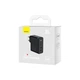 Мережевий зарядний пристрій адаптер Baseus Gan5 Pro Fast Charger |1USB/1Type-C, PD/QC, 100W/3A| + кабель USB Type-C to USB Type-C |100W 20V/5A 1 м| Чорний - зображення 6