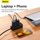 Мережевий зарядний пристрій адаптер Baseus Gan5 Pro Fast Charger |1USB/1Type-C, PD/QC, 100W/3A| + кабель USB Type-C to USB Type-C |100W 20V/5A 1 м| Чорний - зображення 8