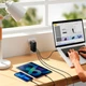 Мережевий зарядний пристрій адаптер Baseus GaN5 Pro Fast Charger |2C+U, 140W/3A, PD3.1/QC| + кабель USB Type-C – USB Type-C 1м Чорний - зображення 3