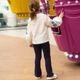 Трикотажні штани-кльош у рубчик для дівчинки Trendy Tot 03-01581 синій 110 см (5 років) - изображение 3