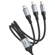 Кабель HOCO X102 Fresh 3-in-1 charging data cable (iP+Micro+Type-C) Black (6942007608794) - изображение 4