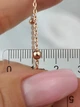 Серебряная цепочка 925 пробы в позолоте с шариками 40 см (УБ-052ШКАп 40) - изображение 7