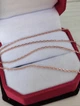 Серебряная тоненькая цепочка 925 пробы плетения Якорная в позолоте 50 см (УБ-04Ап 50) - изображение 1