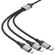 Кабель HOCO X102 Fresh 3-in-1 charging data cable USB to Lightning+Type-C+Micro-USB 1m Black (6942007608794) - зображення 2