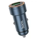 Автомобільний зарядний пристрій Hoco Z57A Glorious Car charger 30W Metal-grey - зображення 1