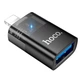 Перехідник Hoco iP male to USB female OTG transparent adapter UA36 |480Mbps| - зображення 1