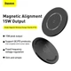 Зврядка Qi BASEUS Simple Magnetic Wireless Charger (suit for IP12) |15W| (WXJK-E02) - изображение 6