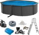 Basen Swim and Fun Basic Pool Oval 2934 490 x 360 x 120 cm Antracytowy (5704841029347) - obraz 1
