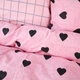 Наволочка MirSon 17-0839 Hearts & Grid Бязь 40х60 см (2200011632995) - зображення 4