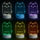 3D LED-нічник " Котик " USB, з ручкою для малювання «Kitty Message Board» - изображение 2