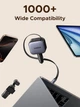Автомобільний зарядний пристрій 4 in 1 UGREEN EC604 145 Вт із висувним кабелем USB-C 60 Вт, сумісний з iPhone 16, 15 Pro Max, Galaxy S25 та S24 Ultra. Black (55910) - зображення 6