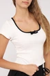 Футболка с коротким рукавом женская XS цвет белый YUKI ЦБ-00280986 - изображение 4
