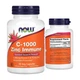 NOW Foods C-1000 с цинком для укрепления иммунитета витамин C 1000 мг и цинк 15 мг 90 вегетарианских капсул - изображение 1