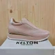 Бежевые кроссовки с сеткой на танкетке Kelton р.39 - изображение 1