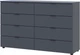 Комод Doros Рон 8 130х38х81 см 8 ящиков Графит (41516173) - изображение 1
