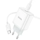 Зарядний пристрій HOCO C104A Stage single port PD20W Charger Set Type-C to Type-C cable EU White (6931474782915) - зображення 3