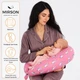 Подушка для беременных и кормления MirSon №8329 Print Line 17-0528 Bunnies pink Бязь 30х170х20 см (2200006200543) - изображение 2