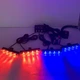 Стробоскоп в решётку радиатора, красный/синий, 4×12 LED, 30Вт, 12/24В, влагозащищённый - изображение 1