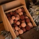 Набір ялинкових новорічних куль "Оксамит" 40 шт. Бежевий-Коричневий - зображення 4
