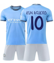 Форма футбольна дитяча Kun Aguero (Кун Агуеро) 10 Manchester City (Манчестер Сіті), сезон 24/25, 28 розмір, ріст 150-155 см, синє-блакитна - зображення 1