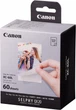 Фотобумага комплект Canon XC-60L оригинал для Canon SELPHY SQUARE QX20 (60 листов/фото) 2x3" 54x85мм - изображение 1