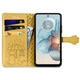 Чохол Embossed Cat and Dog для Motorola Moto G04s книжка шкіра PU з візитницею жовтий - зображення 2