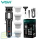 Триммер VGR V-900 BLACK аккумуляторный Машинка для стрижки, 4 насадки, LED-дисплей, 7000 RPM - изображение 1