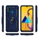 Чехол Shield для Samsung Galaxy M21 / M215 бампер противоударный подставкой кольцом Dark-Blue - изображение 4