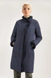 Зимнее женское пальто с отделкой кролика Finn Flare A19-11035-101 Down Fill синее 5XL - изображение 1