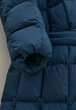 Длинный женский стеганый пуховик с поясом Finn Flare FWD11026-179 синий XL - изображение 8