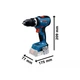 Шурупокрут-дриль ударний акумуляторний Bosch Professional GSB 18V-65 18В 2х5А·рік 31·65Нм 0-2100об/хв ЗП GAL18V-40 кейс 1.12кг - зображення 4