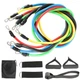 Набор трубчатых эспандеров для фитнеса и упражнений 5 жгутов NEW Power Resistance Band - изображение 6
