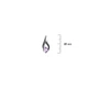 Кулон серебряный Листочек Вербочки Lavender 925 Zirkon - изображение 4