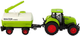 Трактор LEAN Toys Ферма з причепом, великі колеса, зелений 15424 (5905515358026) - зображення 6