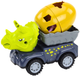 Zestaw autek LEAN Toys Samochód z głową dinozaura i z jajem w przyczepie 4 szt 18972 (5905991014553) - obraz 3