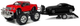 Zestaw zabawek LEAN Toys Monster Truck Czerwony + Laweta + BMW Czarne 9268 (5904204753159) - obraz 7