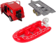 Zestaw zabawek LEAN Toys Wóz Straż pożarna + Auto z napędem + Motorówka z przyczepką Czerwona 13311 (5905323215139) - obraz 8