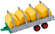 Zabawka LEAN Toys Duży traktor rolniczy z przyczepą i balami siana z napędem Czerwony 18627 (5905991018001) - obraz 5