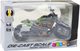 Zabawka LEAN Toys Motocykl chopper metalowy ze światłami i dźwiękami z zielonymi elementami 1:12 Czarny 22616 (5905991049654) - obraz 1