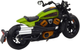 Zabawka LEAN Toys Motocykl chopper metalowy ze światłami i dźwiękami z zielonymi elementami 1:12 Czarny 22616 (5905991049654) - obraz 4