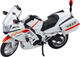 Zabawka LEAN Toys Motocykl metalowy ze światłami i dźwiękami z czerwono-żółtymi liniami 1:12 Biały 22609 (5905991049586) - obraz 3