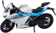 Zabawka LEAN Toys Motocykl sportowy metalowy ze światłami i dźwiękami 1:12 Biało-Niebieski 22613 (5905991049623) - obraz 3