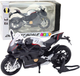 Zabawka LEAN Toys Motocykl V4 sportowy metalowy ze światłami i dźwiękami z srebrnymi elementami 1:12 Czarny 22611 (5905991049609) - obraz 2