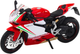 Zabawka LEAN Toys Motocykl sportowy metalowy ze światłami i dźwiękami 1:12 Czerwono-Biały 22621 (5905991049708) - obraz 3