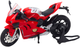 Zabawka LEAN Toys Motocykl sportowy metalowy ze światłami i dźwiękami 1:12 Czerwony 22612 (5905991049616) - obraz 3
