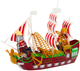 Zestaw LEAN Toys Statek romański z katapultą i palmami oraz ze światłami i dźwiękami + Rzymianie 18963 (5905991020141) - obraz 3