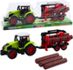 Zabawka LEAN Toys Traktor rolniczy z przyczepą HDS do transportu drewna i bali 24796 (5905991058465) - obraz 2