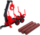 Zabawka LEAN Toys Traktor rolniczy z przyczepą HDS do transportu drewna i bali 24796 (5905991058465) - obraz 4