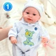 Реалістична лялька Реборн BZ Doll Пупс 48 см. Інтерактивний, видає звуки. Reborn з сертифікатом якості - зображення 2